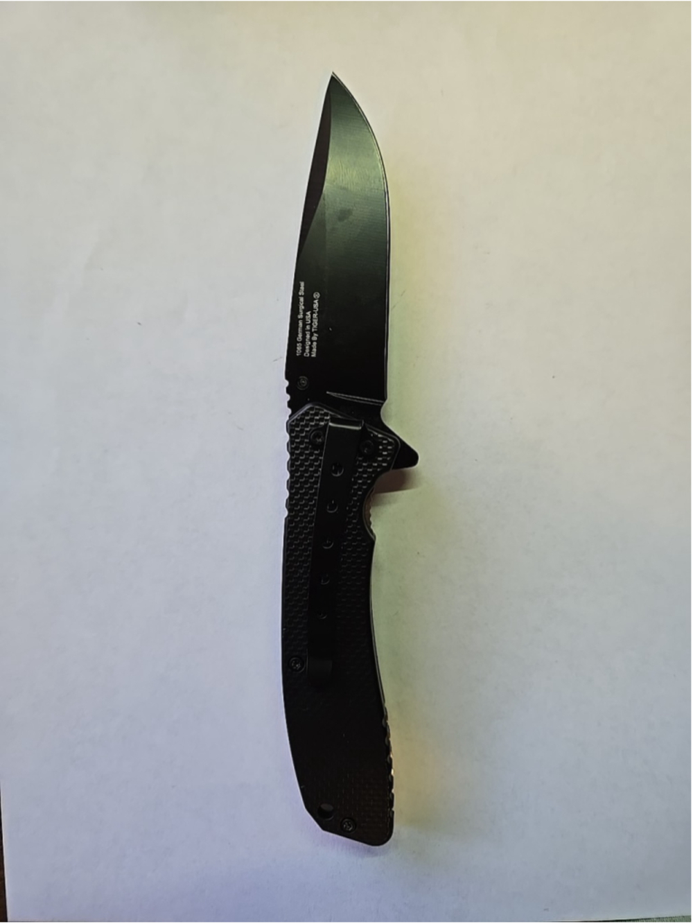 Brand New Tiger USA Spring Assisted Knife Sj-1025-H EDC Sharp Blade Belt Clip - Picture 4 of 7